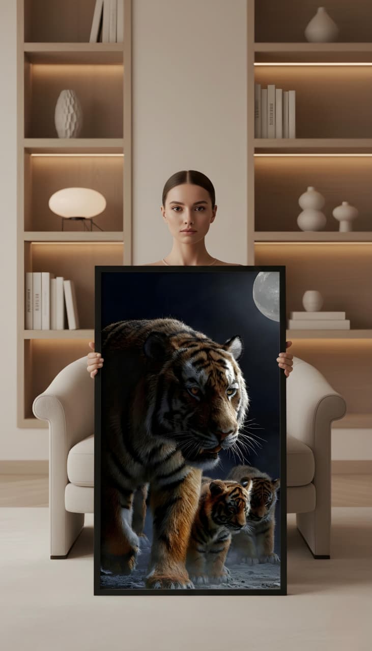 Shadow Prowler: Amber-Eyed Leopard Wall Art