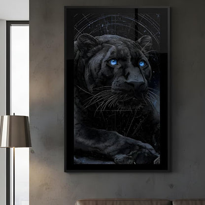 The Obsidian Gaze | Premium Leopard Portrait Wall Art
