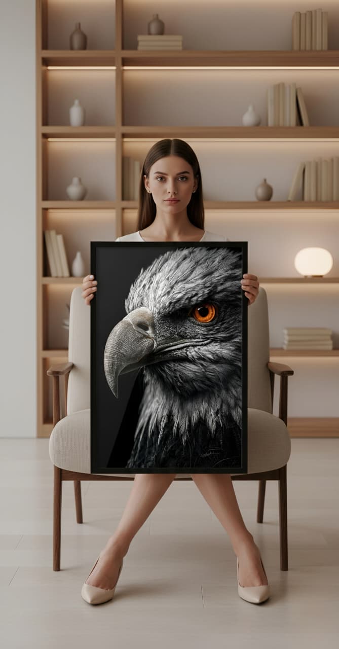 Sovereign Vision: Regal Eagle Portrait