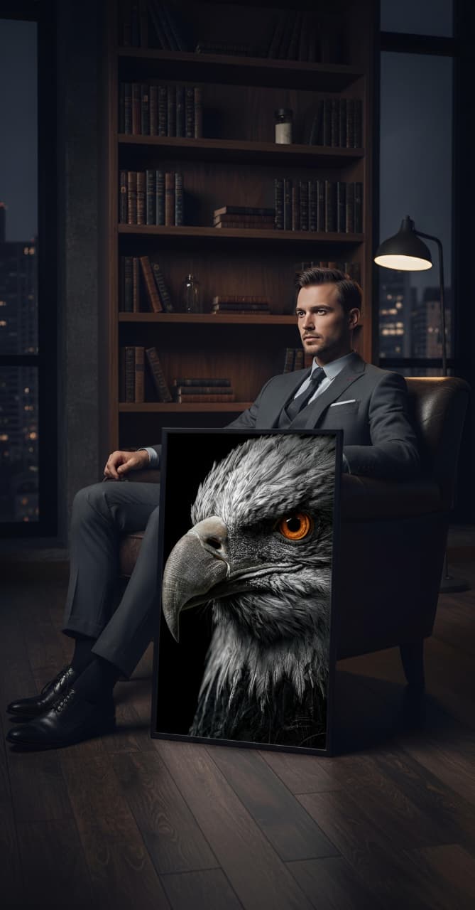 Sovereign Vision: Regal Eagle Portrait