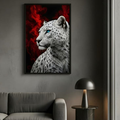 Arctic Shadow: The White Leopard Canvas