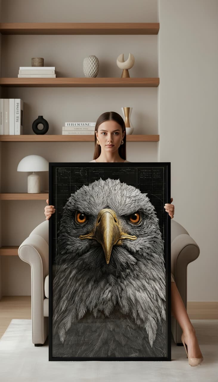 Sovereign Vision: Regal Eagle Portrait