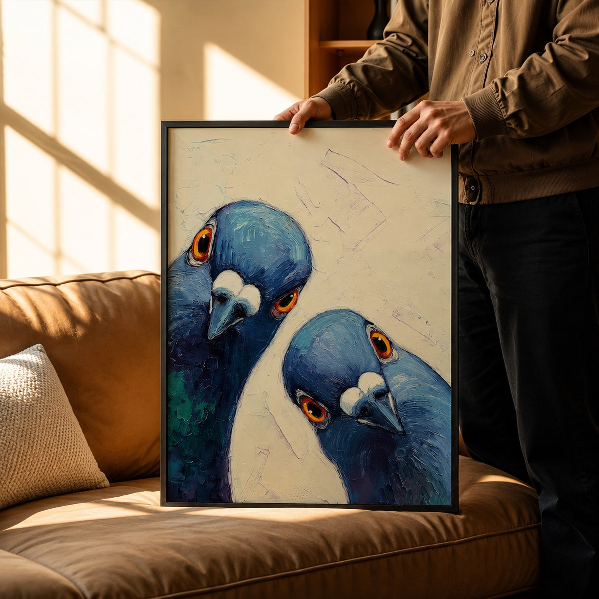 Blue Harmony – Peacock Canvas Wall Art