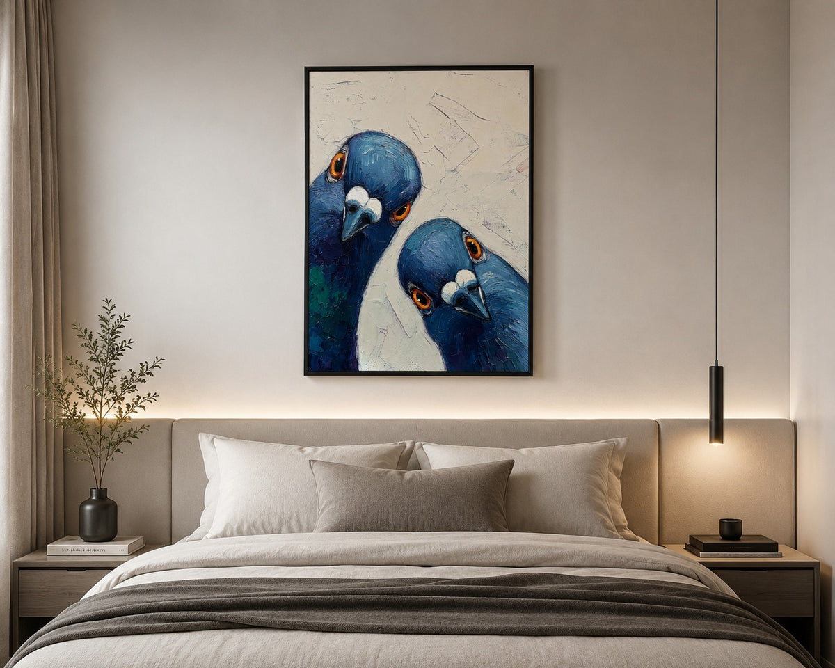 Blue Harmony – Peacock Canvas Wall Art