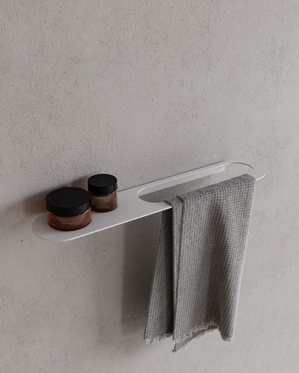 Wall-Mounted Towel Rack with Storage Shelf