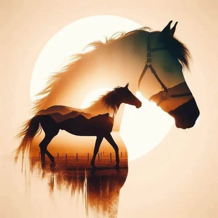 Set of 5 Elegant Horses (5panel) Wall Art