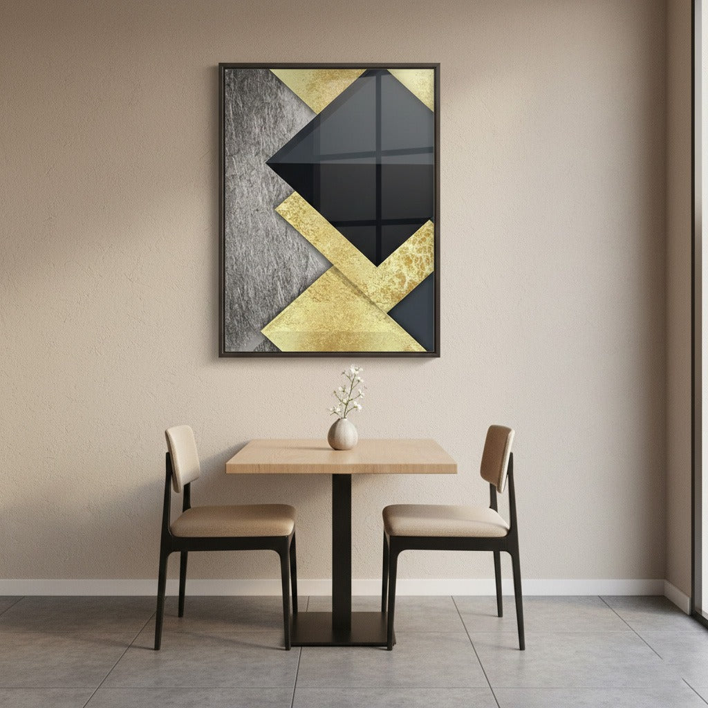 Marble and Gold Geometric Modern Art | Wall Art