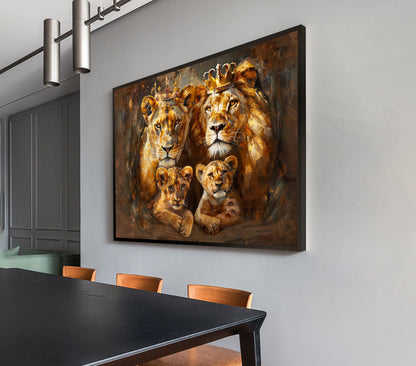 Royal Lion Family Abstract