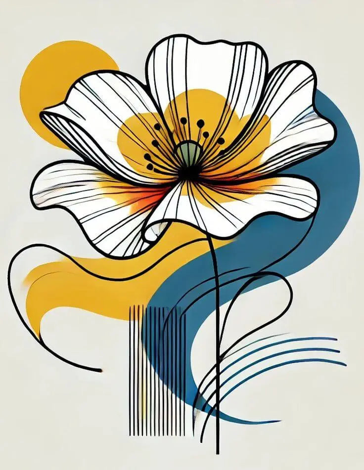 Abstract Colorful Floral Beauty (4panel) Wall Art