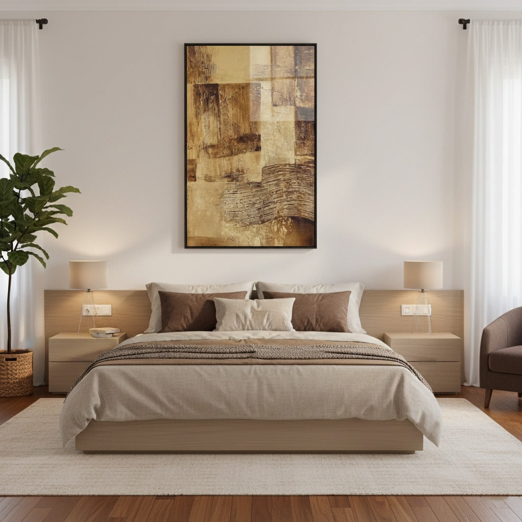 Brown And Tan Hues Rustic Canvas Wall Art