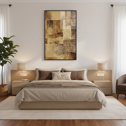 Brown And Tan Hues Rustic Canvas Wall Art