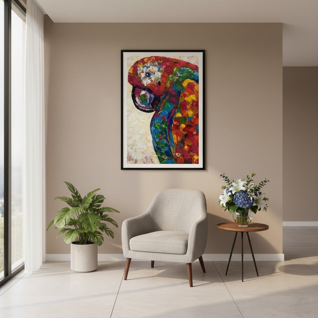 Abstract Parrot Bird  Wall Art