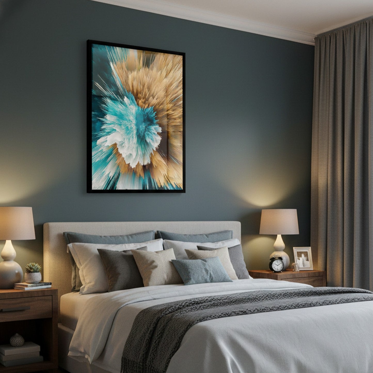 Golden Swirls Art Canvas Frames | Wall Art