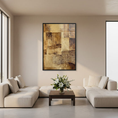 Brown And Tan Hues Rustic Canvas Wall Art