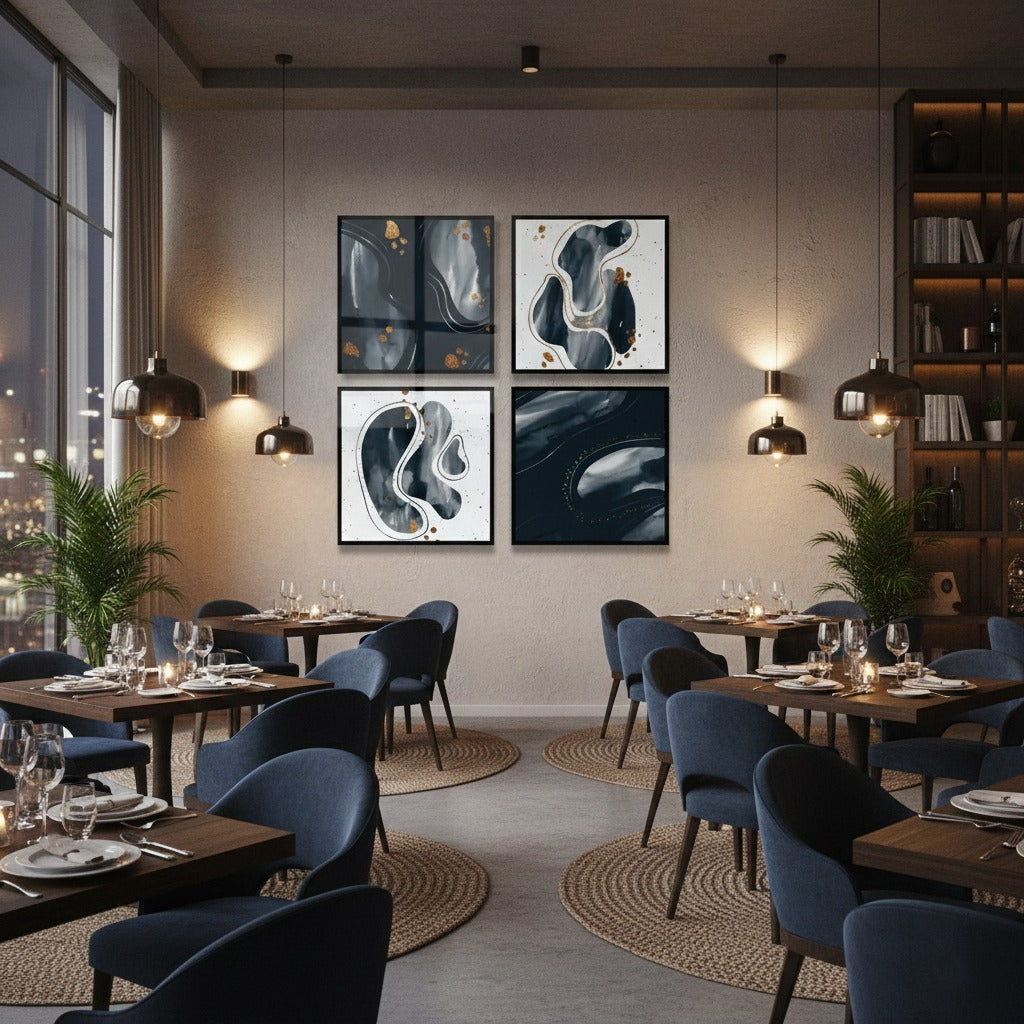 MUET Hand Painted Watercolor (4Panel) Wall Art