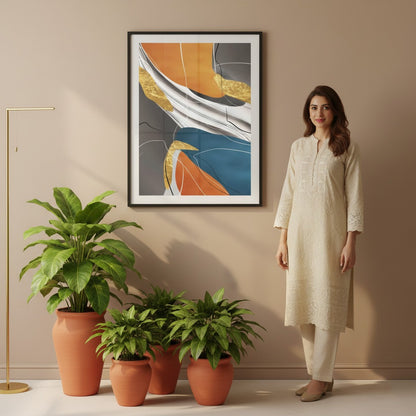 High-class Gold Foil Abstract Canvas | Wall Art