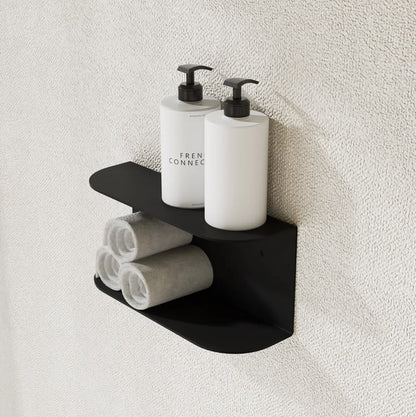 LuxeCurve Wall Mounted Bathroom Organizer Shelf