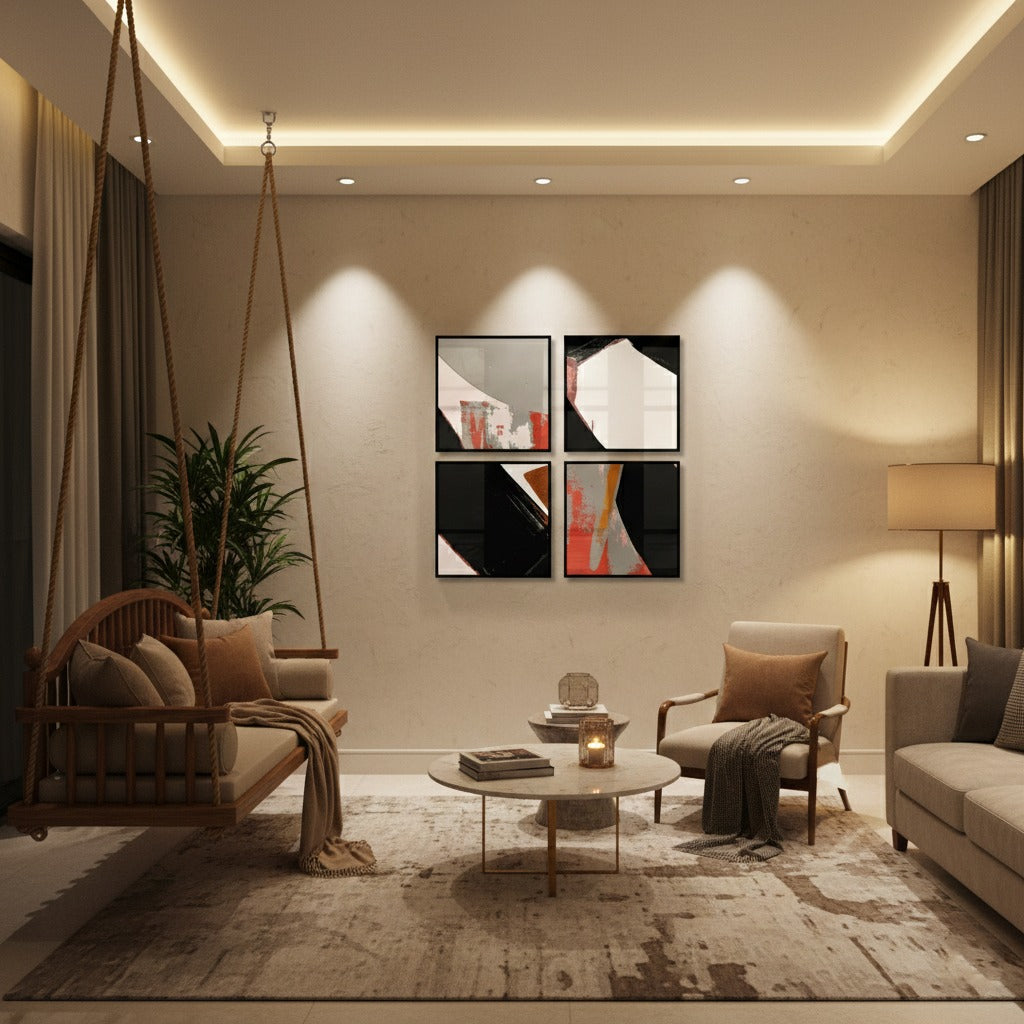 Abstract Versatile Hand Art (4Panel) Wall Art