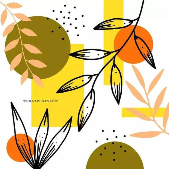 Abstract Colorful Floral Beauty (4panel) Wall Art