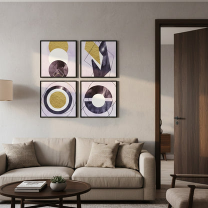 Nordic Luxury Geometric (4Panel) Wall Art