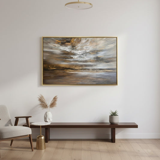 Stormy Sky over Abstract Wall Art