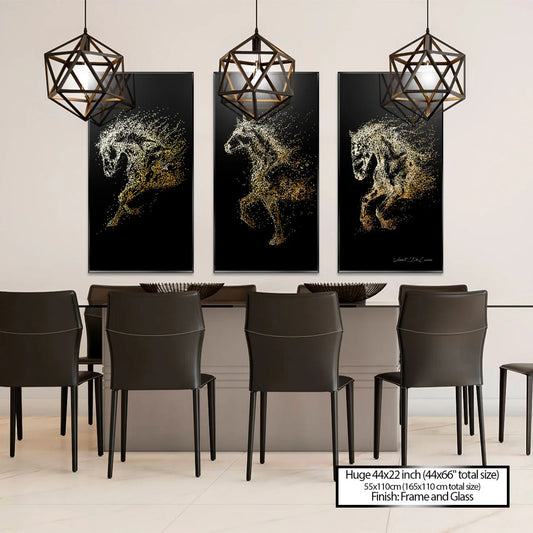 Trio of Golden Horses - 3 Parts