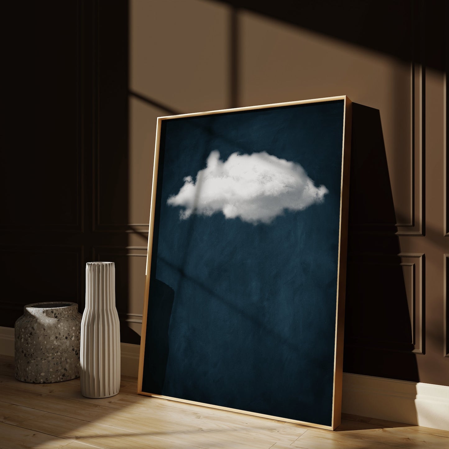 Cloud Wall Art · Blue Wall Art · Abstract Art Print · Minimalist Wall Art · Indigo Art · Maximalist Decor