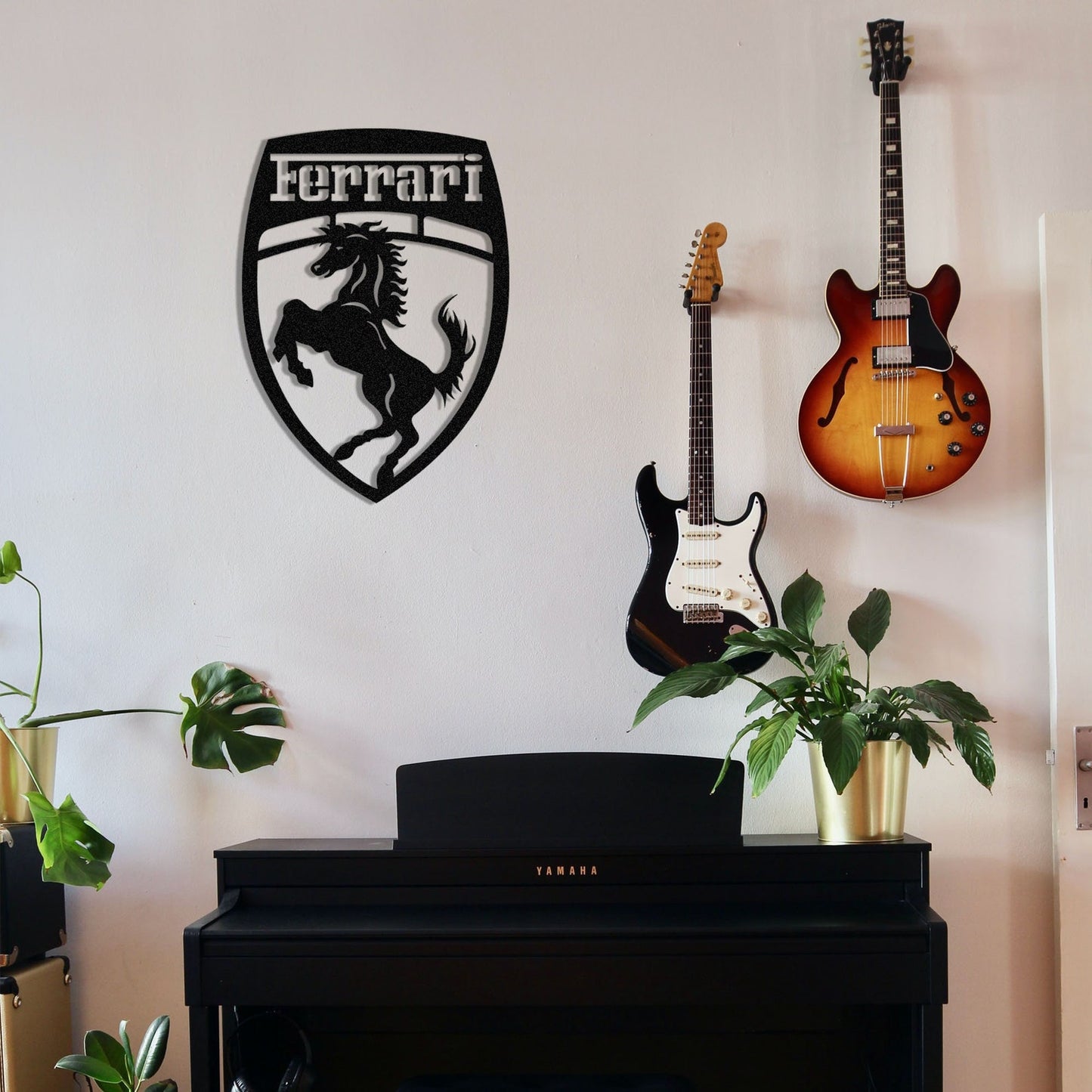 Ferrari Black Metal Wall Art