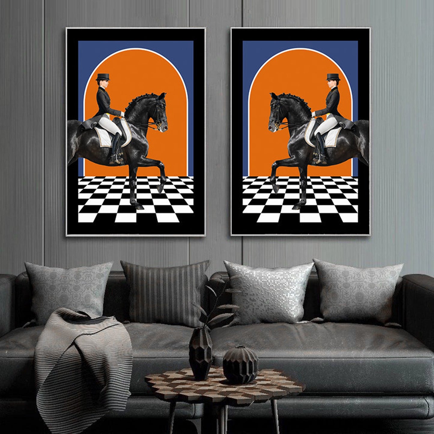 Classic Nobility Equestrian Poster Prints Contemporary Horse Riding Canvas Painting Wall Art Mural For Living Room Home Decor