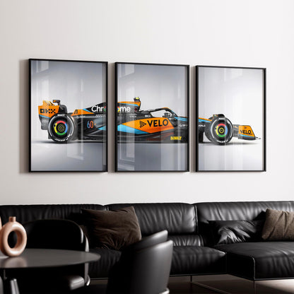 McLaren F1 Car Triptych Wall Art