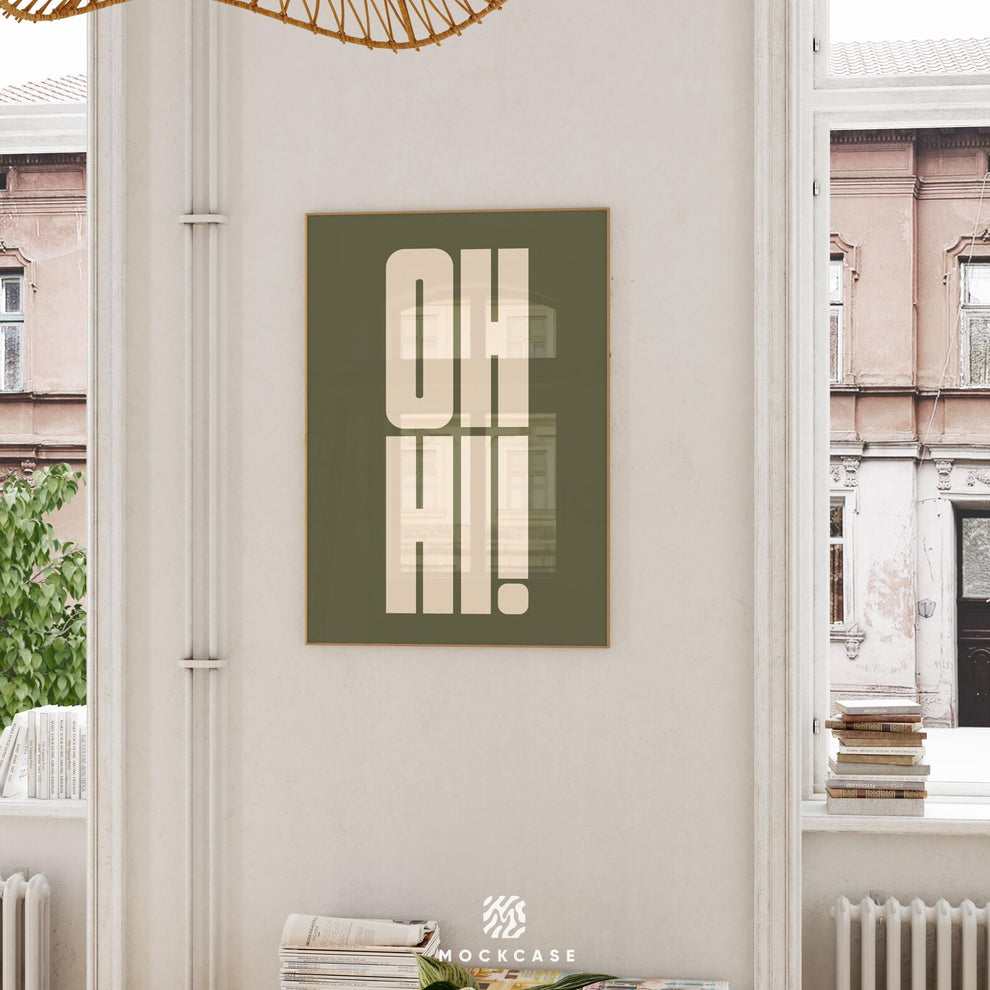 OH HI! Typography Print: Bold Minimalist Wall Art