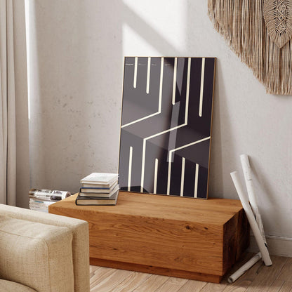 WOOW Typography Poster – Modern Abstract Line Art