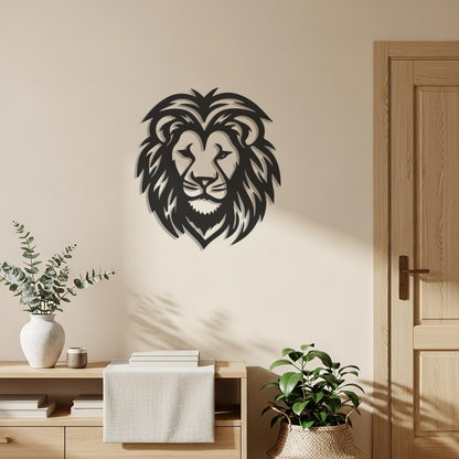Lion Head Metal Wall Art,