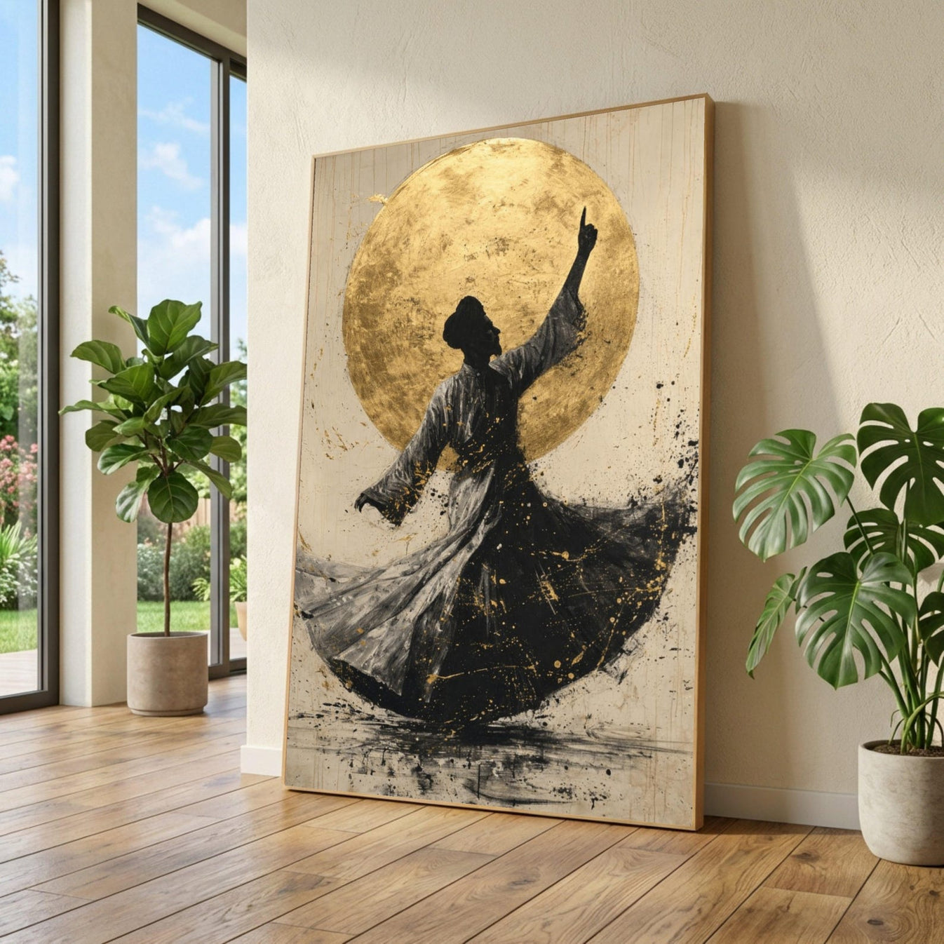 Whirling Dervish Silhouette Canvas
