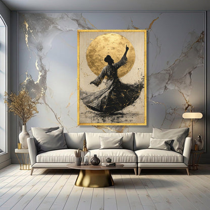 Whirling Dervish Silhouette Canvas