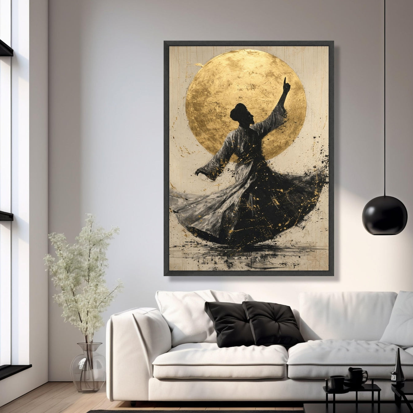 Whirling Dervish Silhouette Canvas