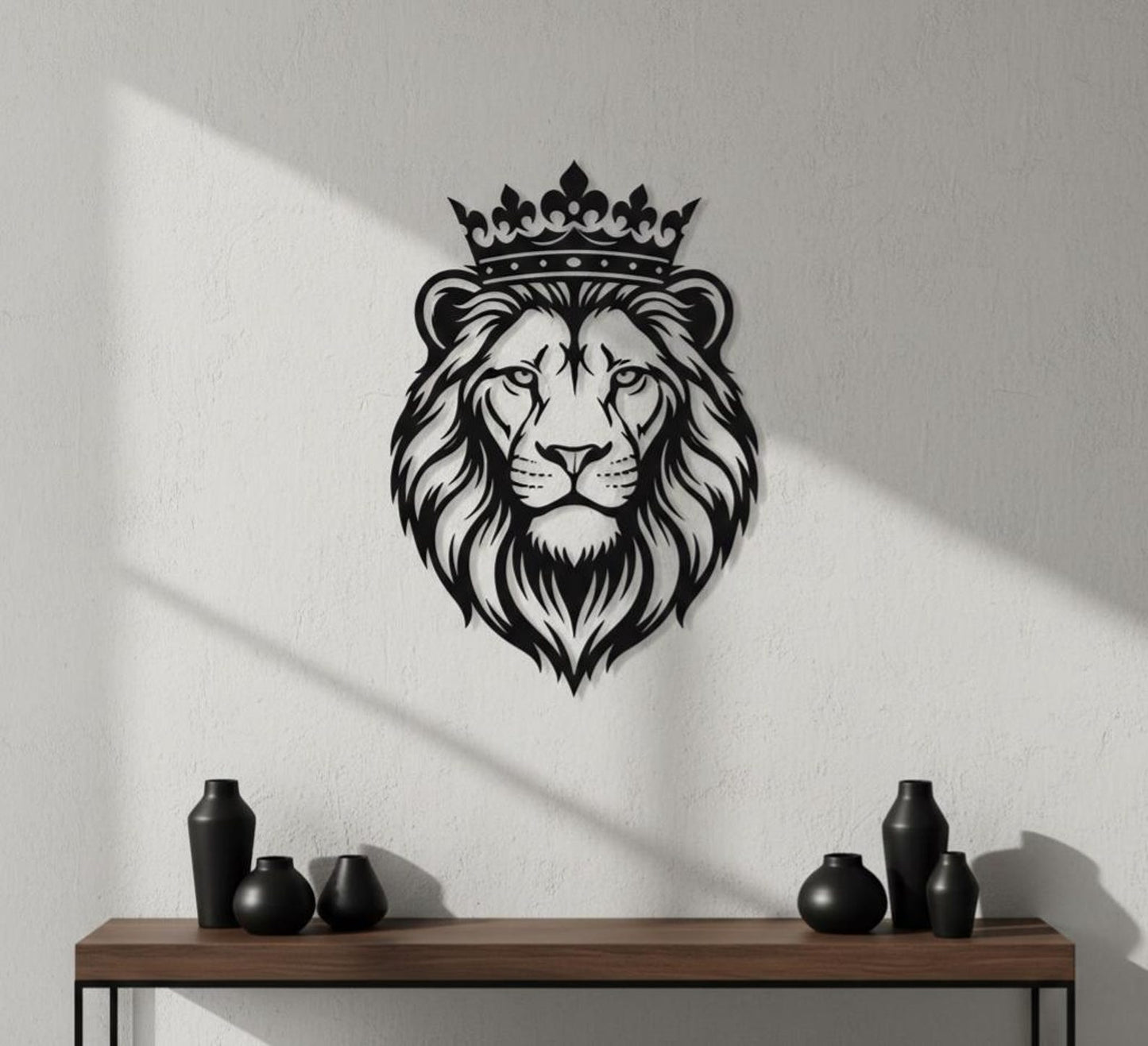 Lion Head Metal Wall Art