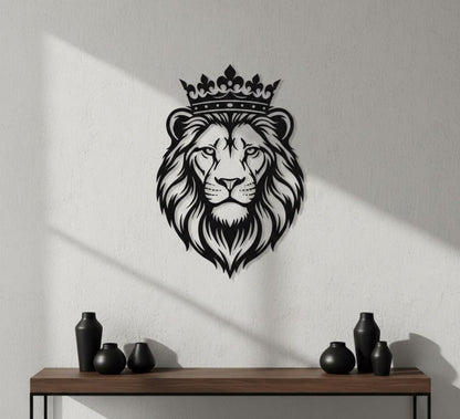 Lion Head Metal Wall Art
