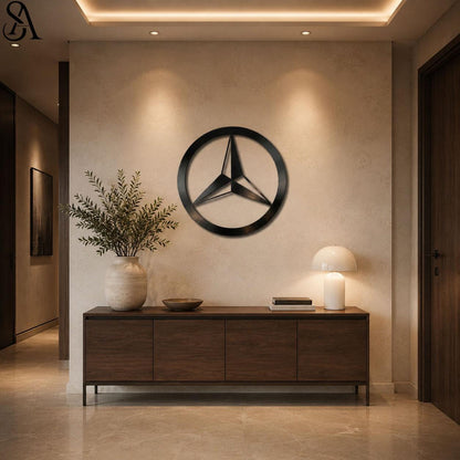 Mercedes Logo Metal Wall Art