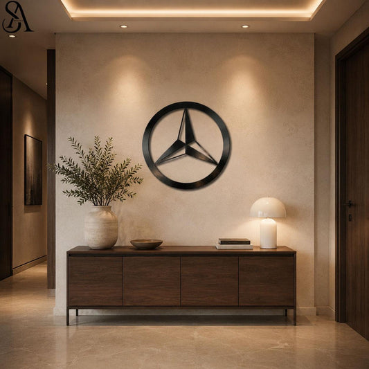 Mercedes Logo Metal Wall Art