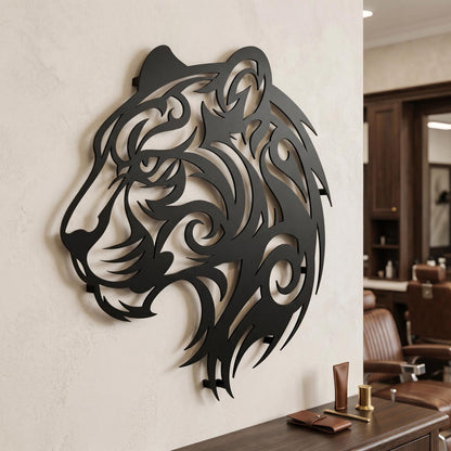 Tribal Tiger Metal Wall Art Lightburn Silhouette