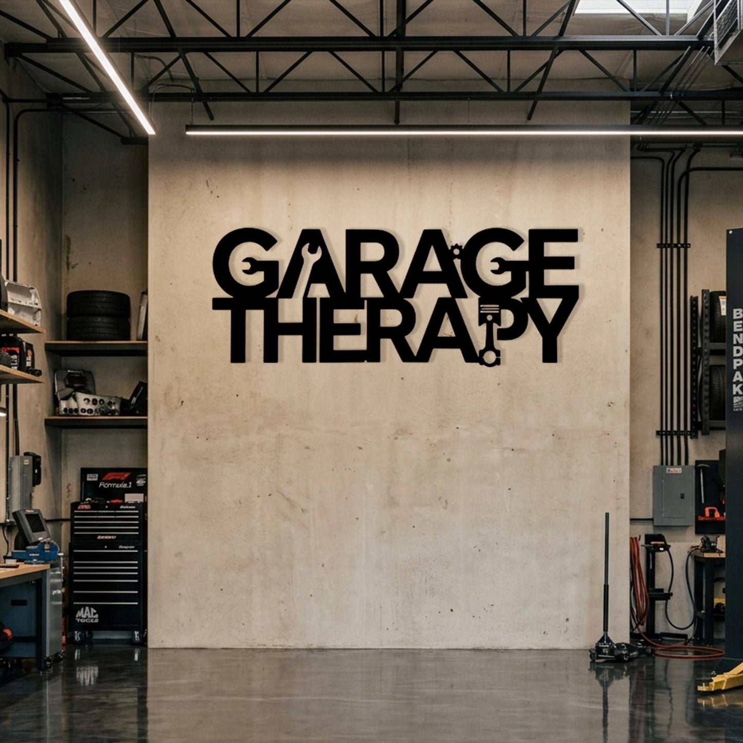 Garage Therapy Metal Sign Wall Art