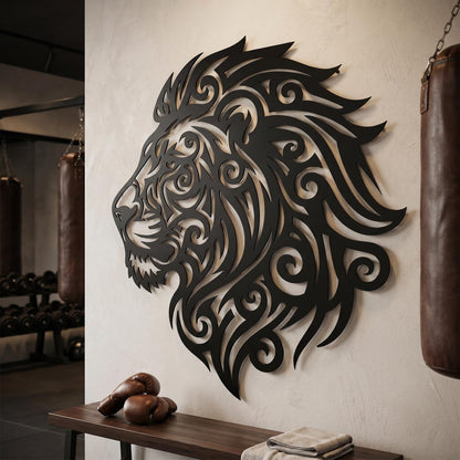 Tribal Lion Metal Wall Art