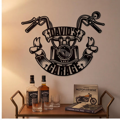 Custom Motorcycle Metal Sign, Personalized Metal Art