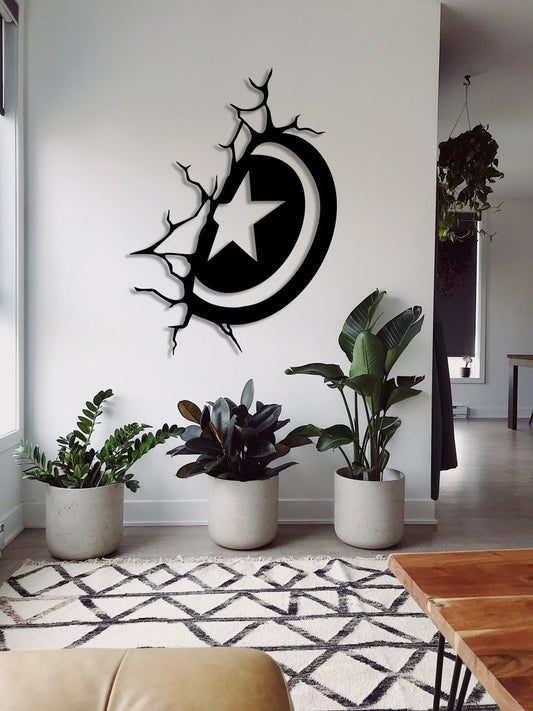 Captain America Shield Metal Wall Art