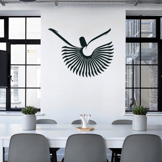 Whirling Dervish Metal Wall Art | Rumi Sufi Islamic Decor
