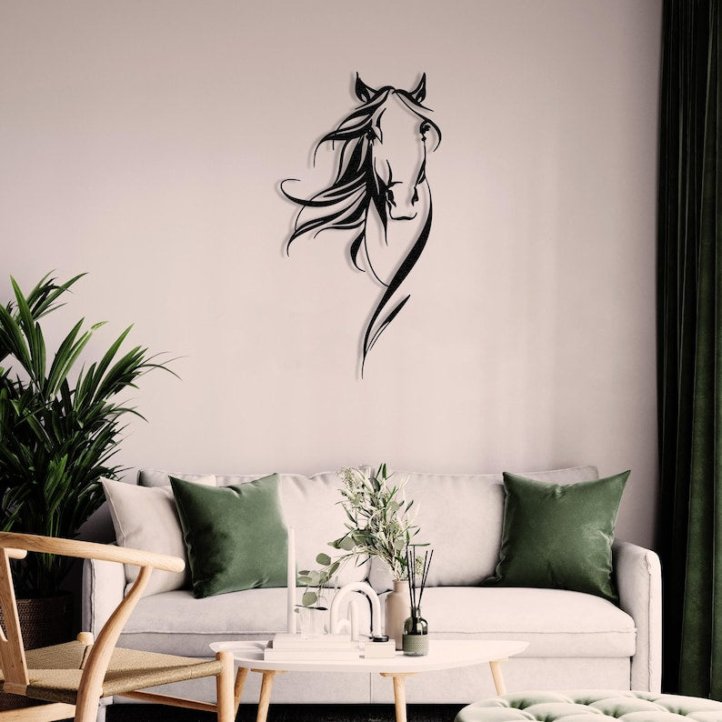 Horse Head Metal Wall Art