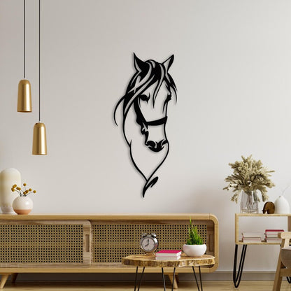 Horse Head Meta Wall Art