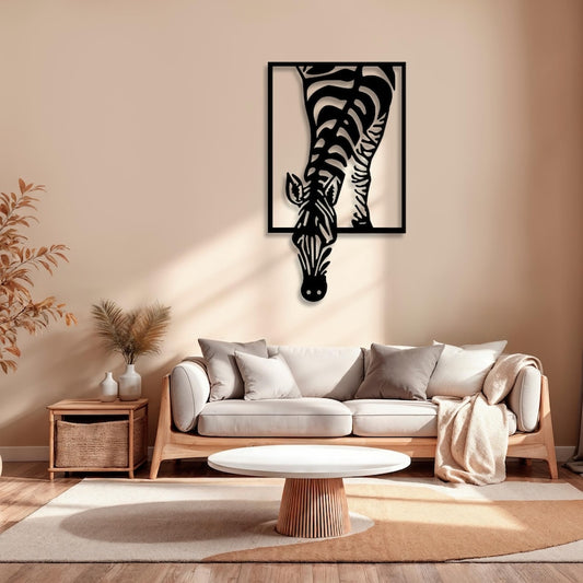Abstract Zebra Metal Wall Art