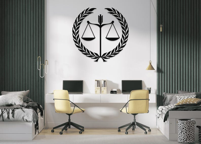 Scales of Justice Metal Wall Art